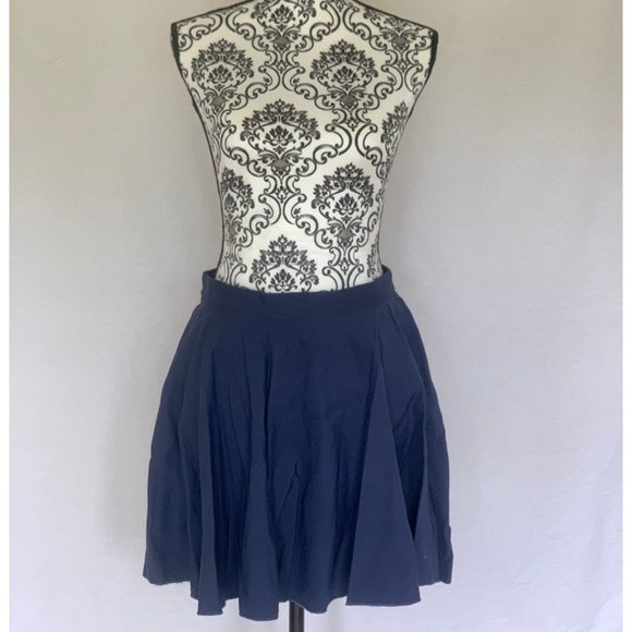 bishop + young Navy Skater Skirt - Picture 1 of 2